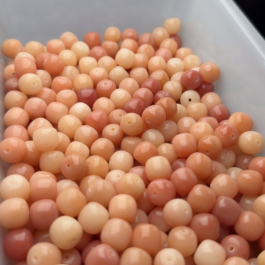 菩提根/象牙果吊坠120 颗粉玉菩提 11 桶