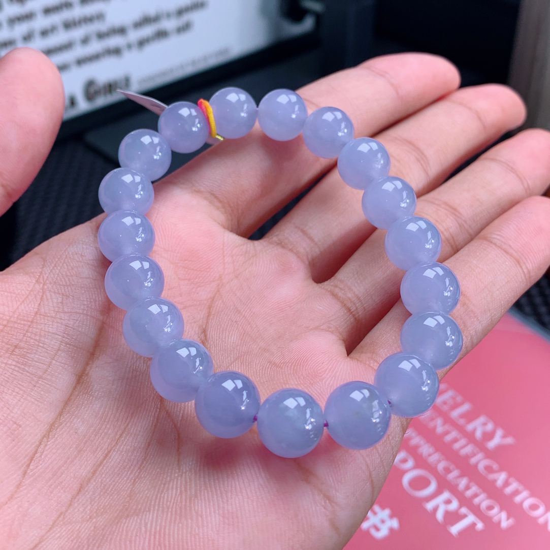 小姐姐必备款｜缅甸天然a货翡翠黄翡绿翠紫为贵浓紫色手串性价比