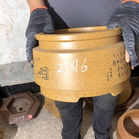 紫砂花盆手工制作