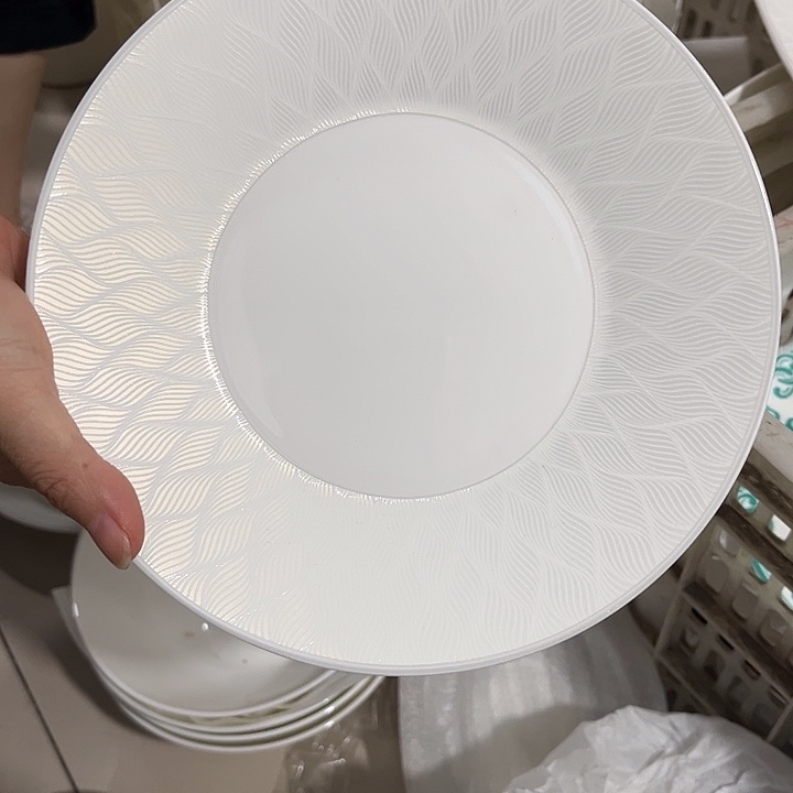 瓷片微瑕骨瓷盘一个碧波微澜