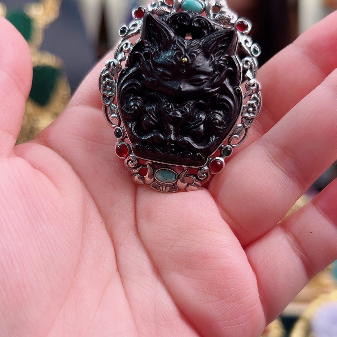 925银木质锦钰原创设计款式戒指