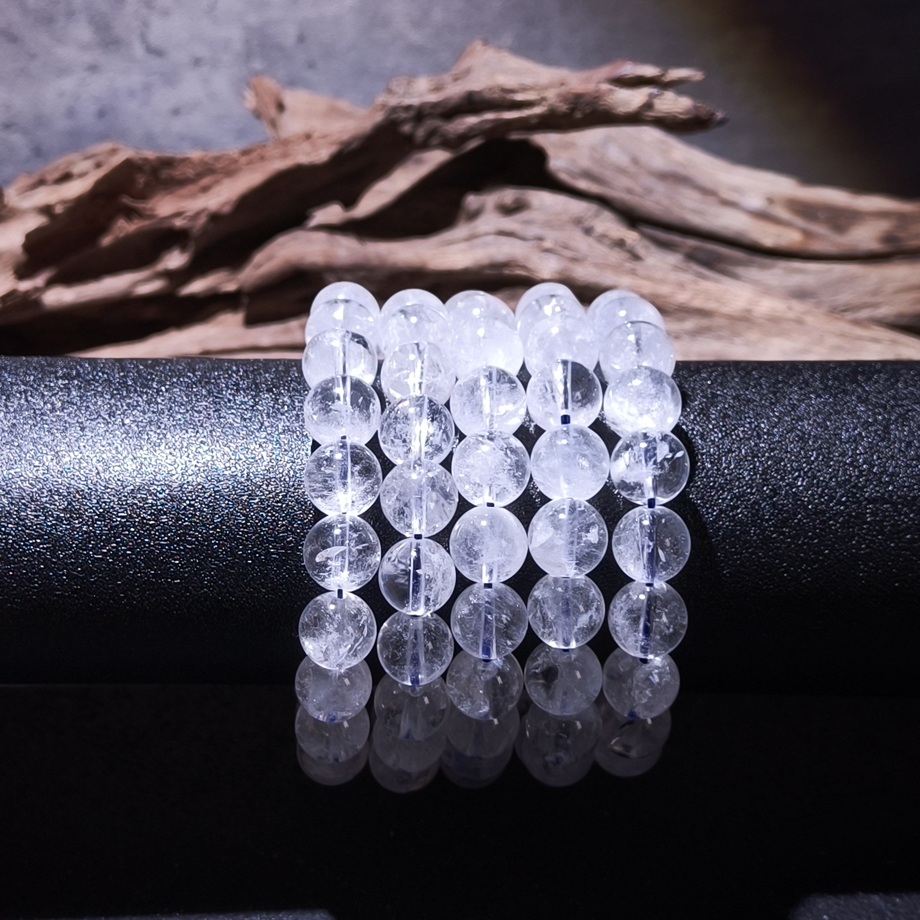 【黑胖珠宝】H0630天然 利姆利亚白水晶手链(12mm) ——多样性发其一