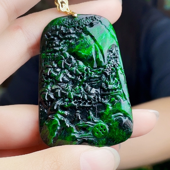 翡翠银S925镶嵌颈饰多样性