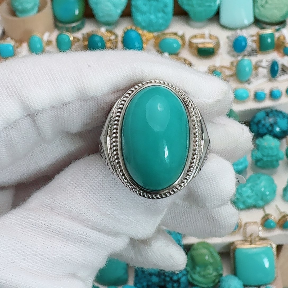 绿松石银S925镶嵌配饰