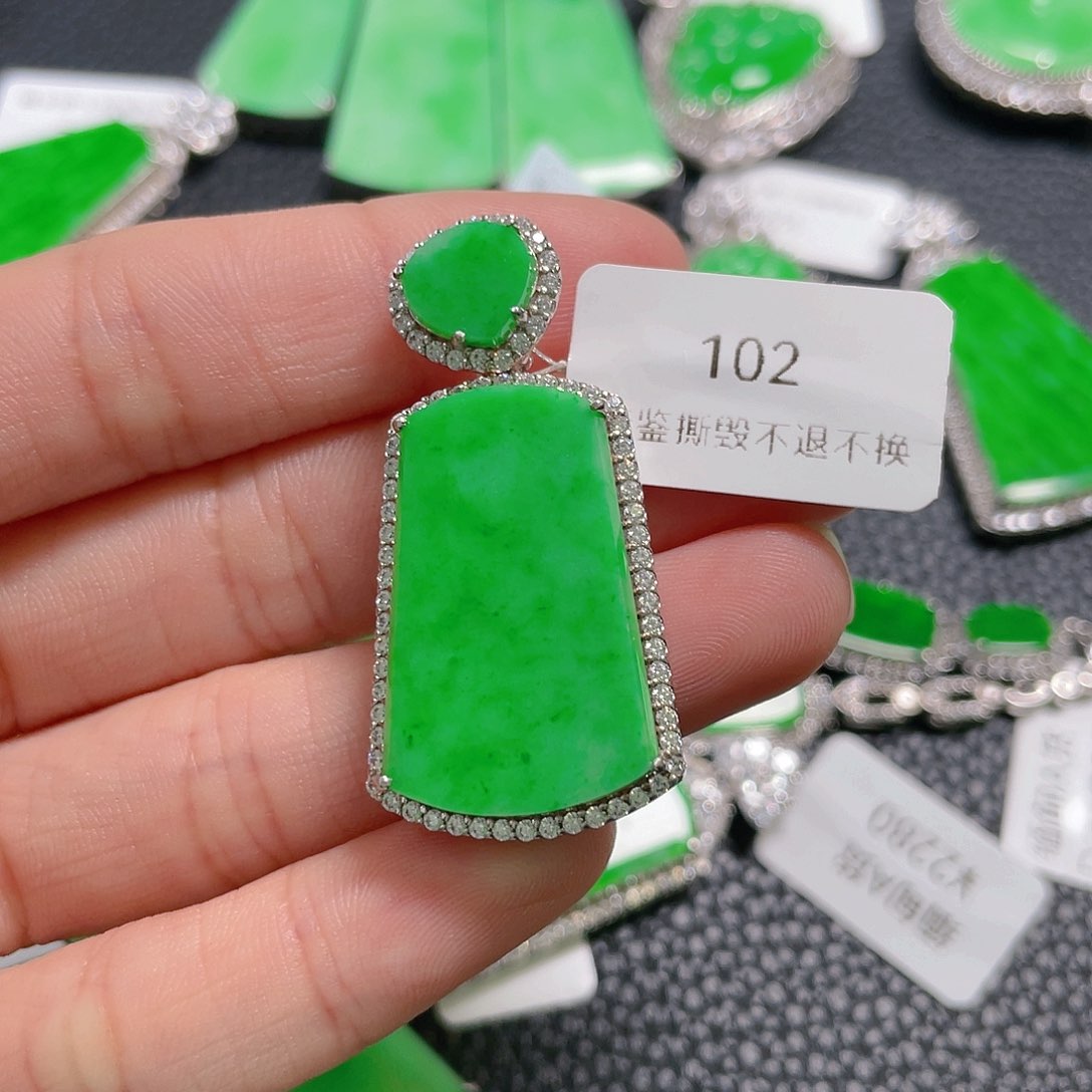 【闪购商品】翡翠吊坠(不含链)银S925镶嵌烧***早