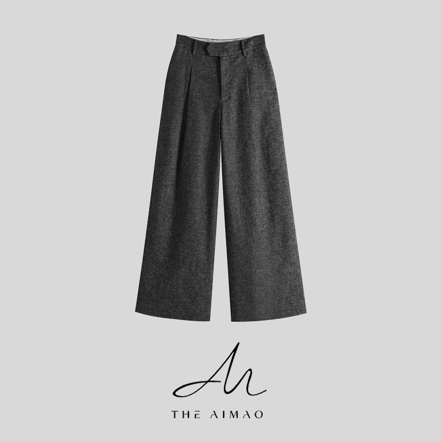 【THE AIMAO】”华尔街“定纺花纱羊毛混纺削胯收腹休闲西裤XYX82704