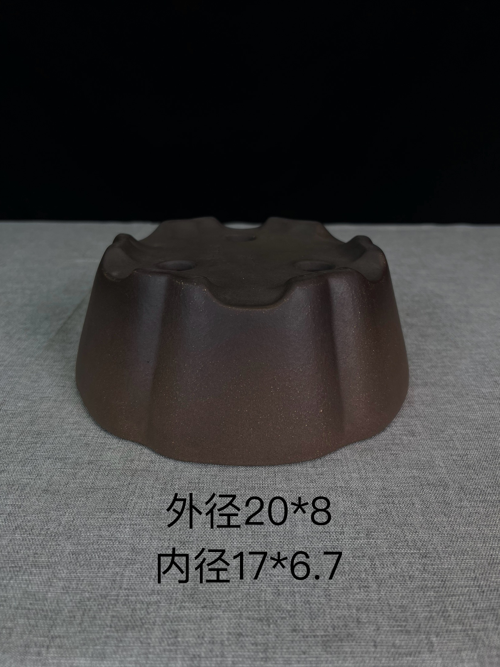 徐洲杰手制限量盆，经典六方抽角切立盆，原矿高温盆，收藏品紫砂