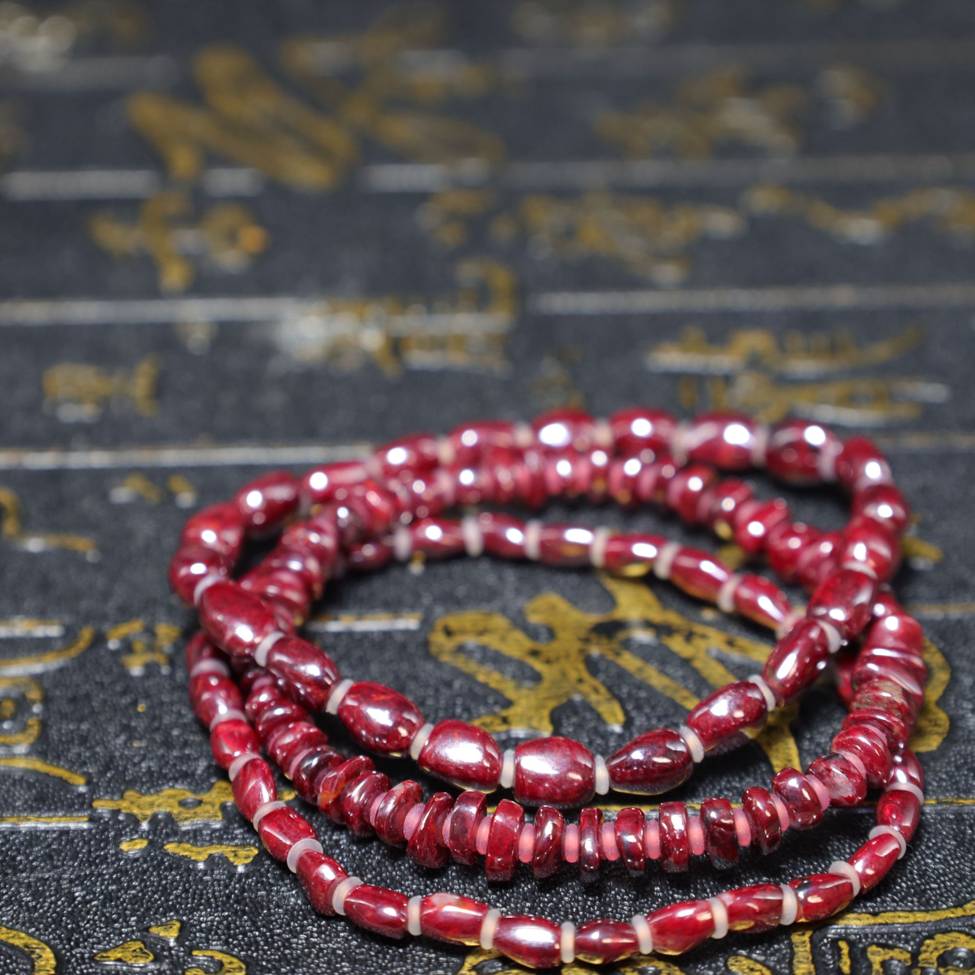 天然辰砂原产地全透晶体天然原石手链简约百搭款