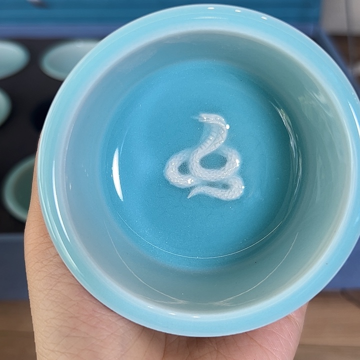 龙泉云间青瓷小米茶器