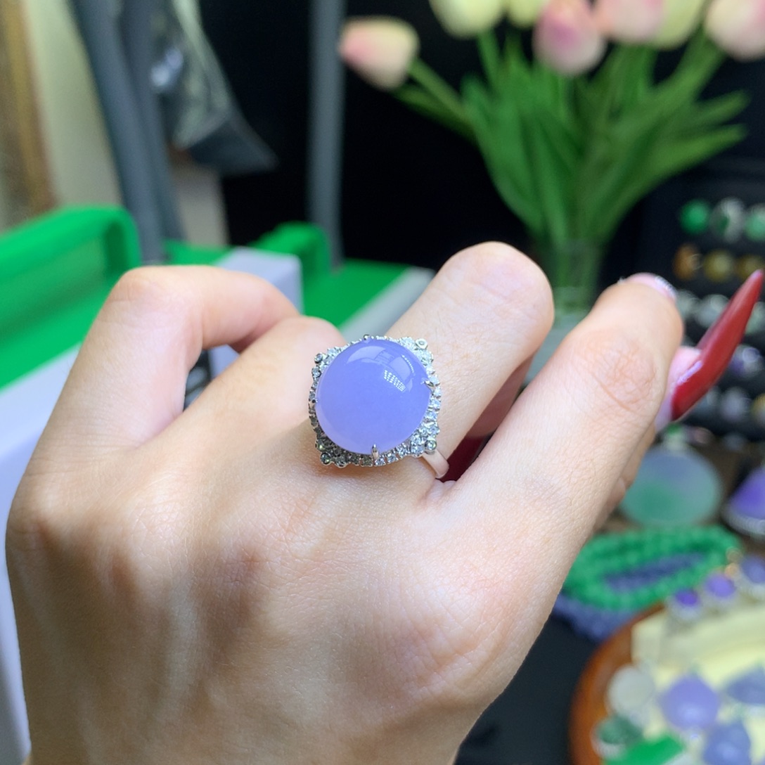 翡翠颈饰18K金镶嵌天然