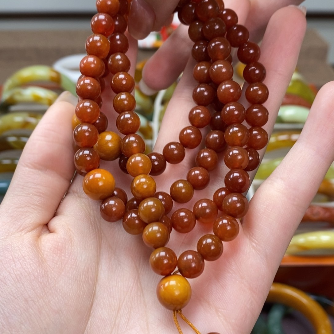 未镶嵌蛇纹石玉手串