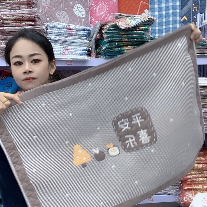 棉咖色平安喜乐纯棉