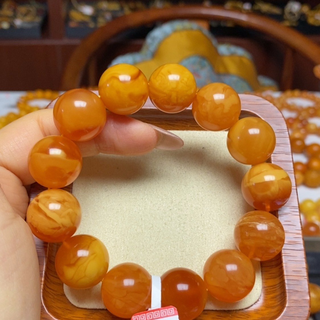 【闪购商品】蜜蜡手链未镶嵌手串