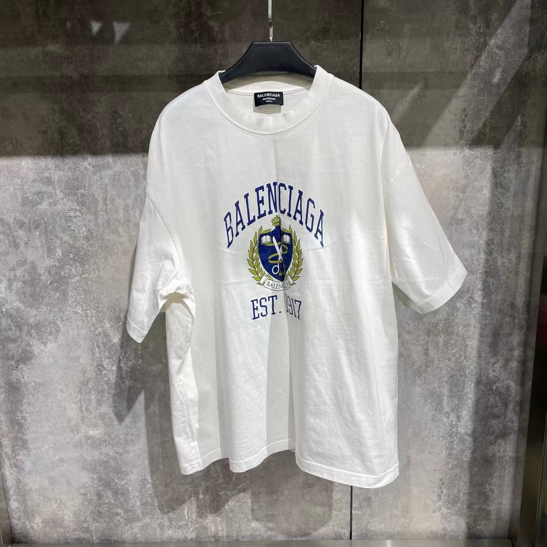未使用 Balenciaga/巴黎世家 L码/男士休闲百搭宽松 麦穗剪刀短袖