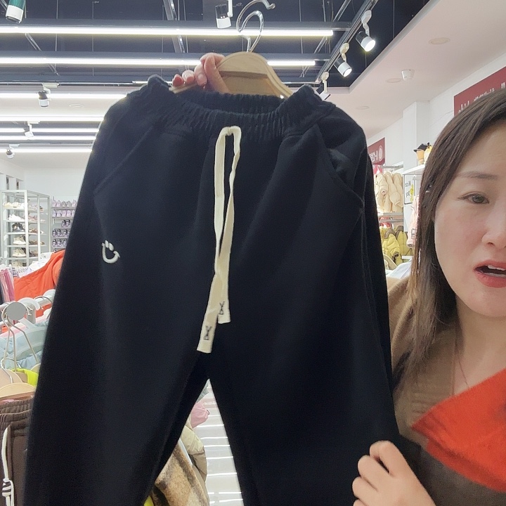 140加绒裤黑色裤子