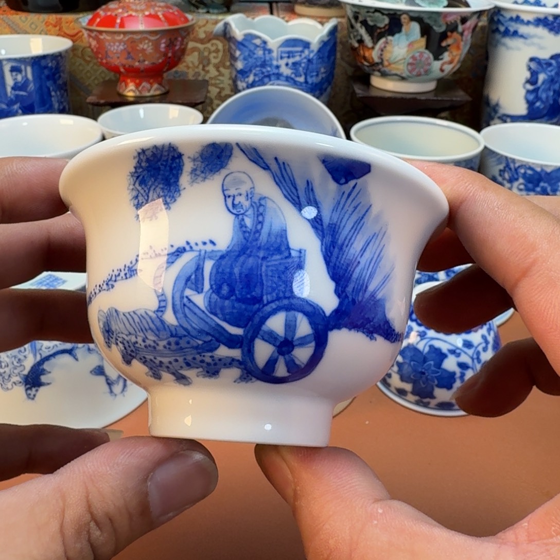 杯子陶景德镇全手工手绘陶瓷