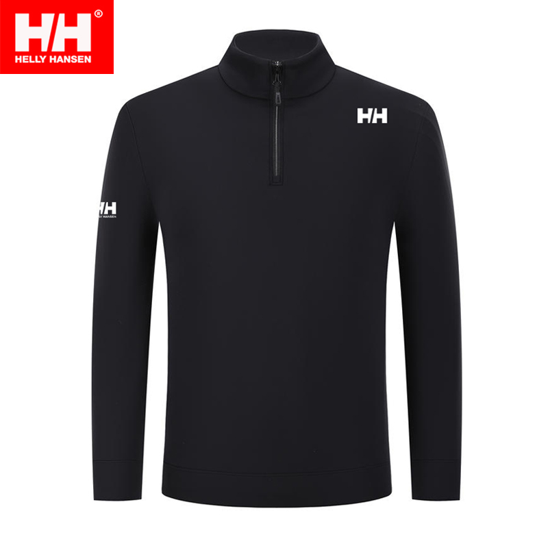 HELLYHANSEN/HH海丽汉森卫衣男半拉链立领户外休闲上衣春秋T恤男