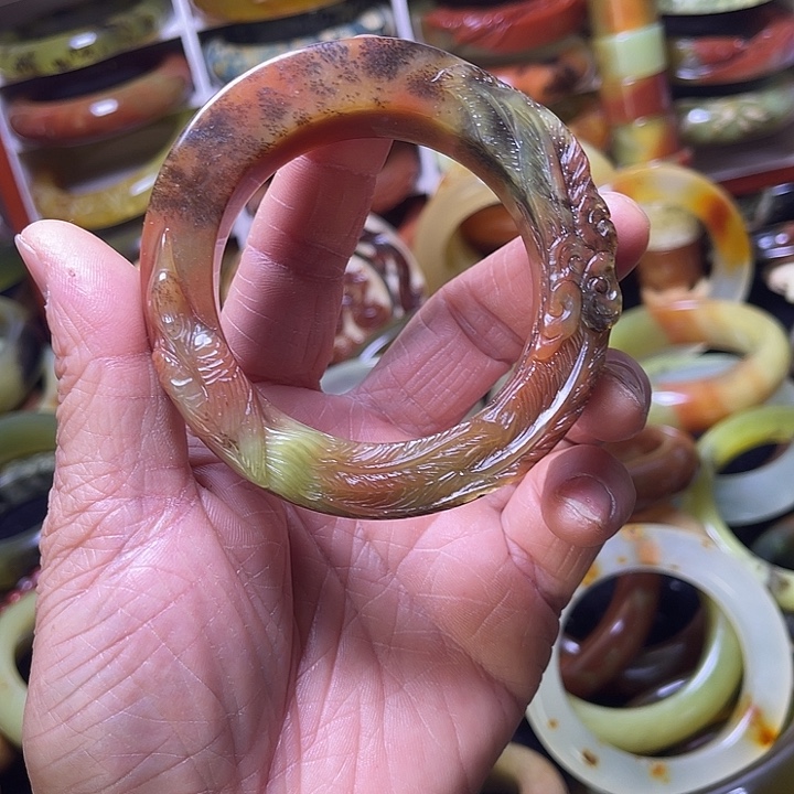 蛇纹石玉合金手镯