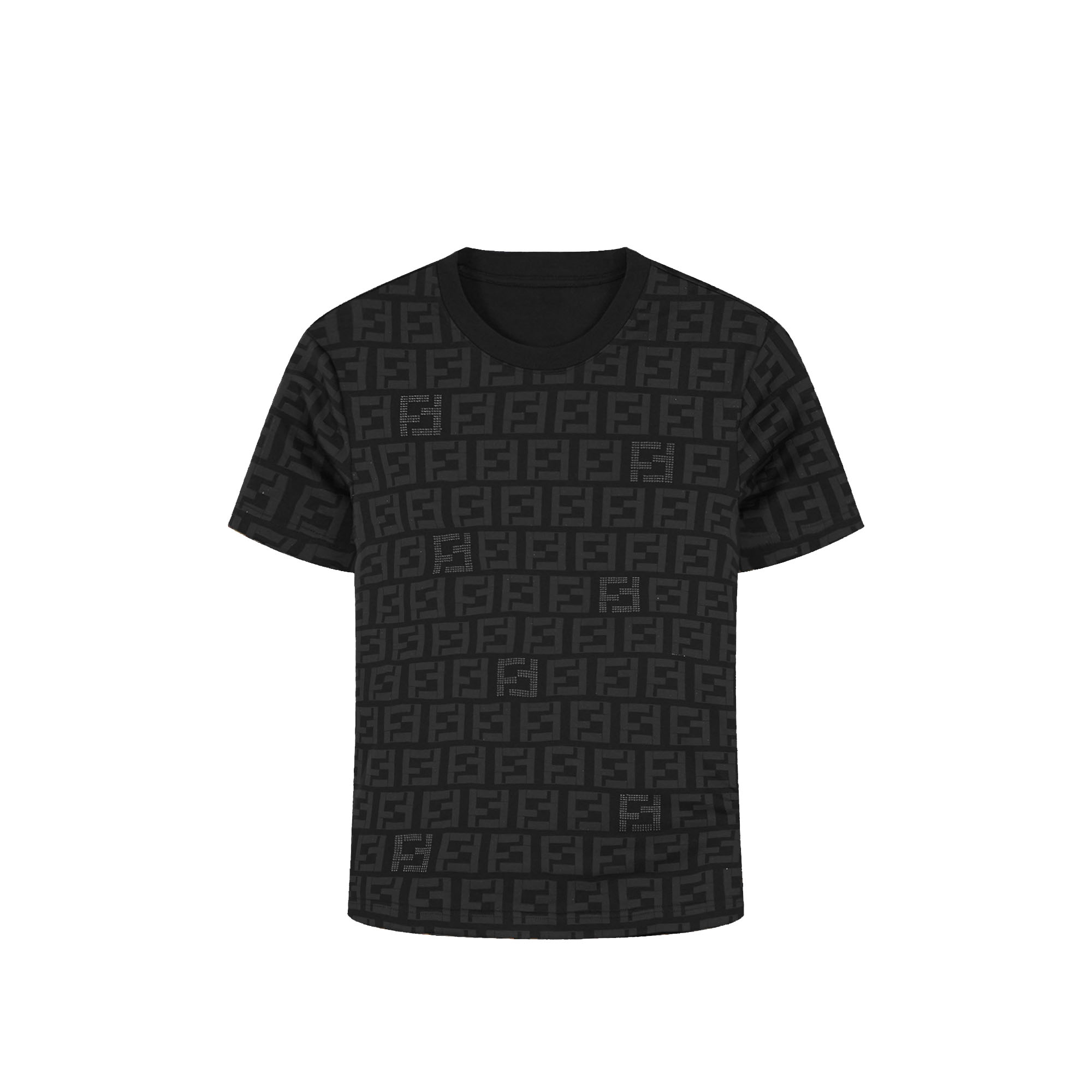 朗尼芬迪新款男装满印老花匹马棉短袖T恤7316170303