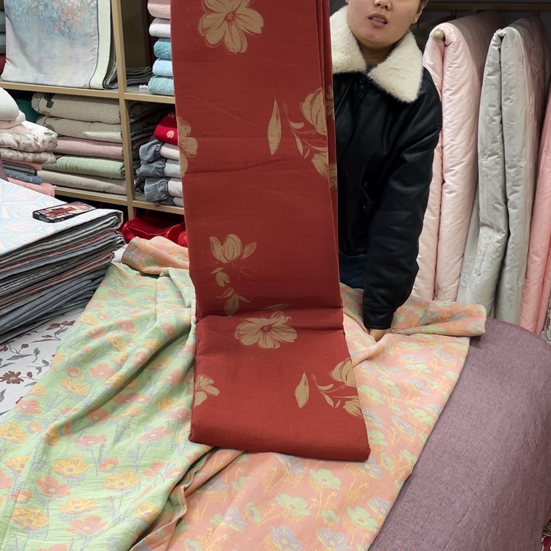 棉棉1，小被套百合红
