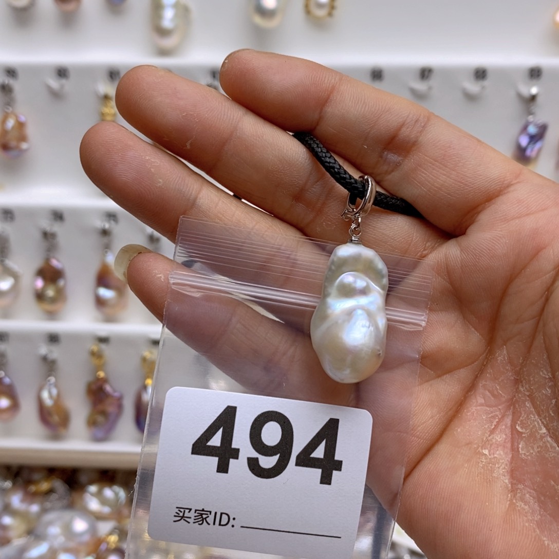 淡水珍珠颈饰银S925镶嵌494