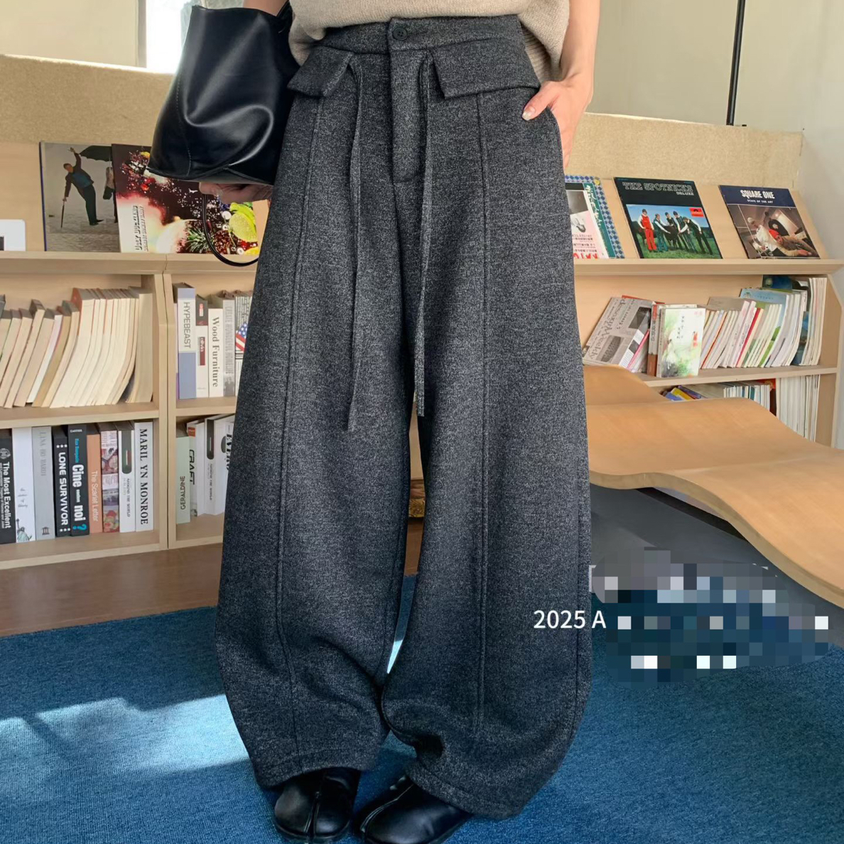 时尚垂坠感慵懒风休闲气质百搭显瘦2025秋冬季新款阔腿裤女装