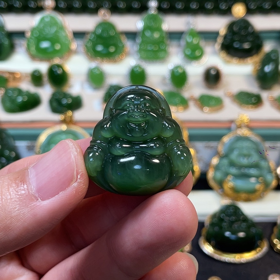 和田玉（碧玉）未镶嵌颈饰30mm