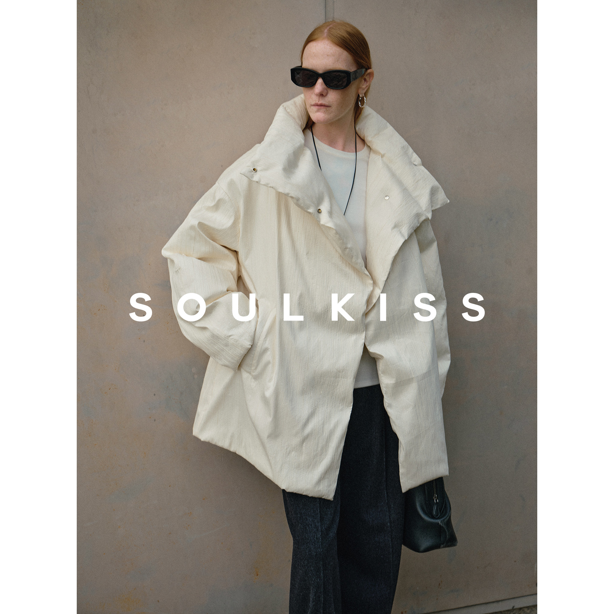 SOULKISS一件过冬 小暖炉245g新国标95纯白鸭绒树纹压褶羽绒服
