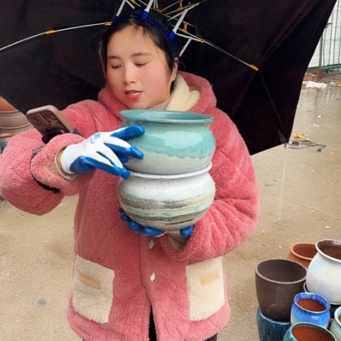 口19高13瑕疵盆子 