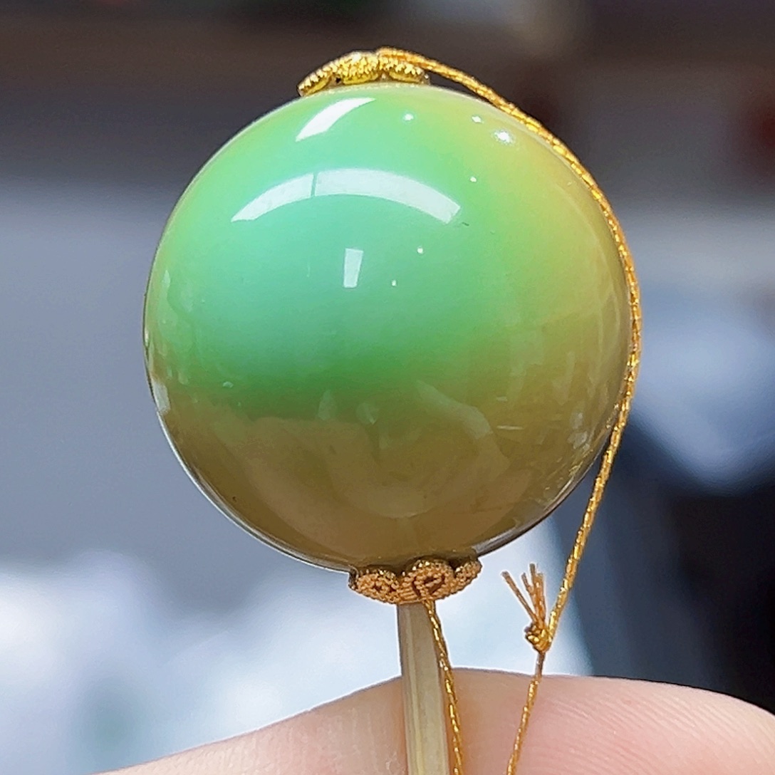 绿松石珠宝奇石18K金镶嵌