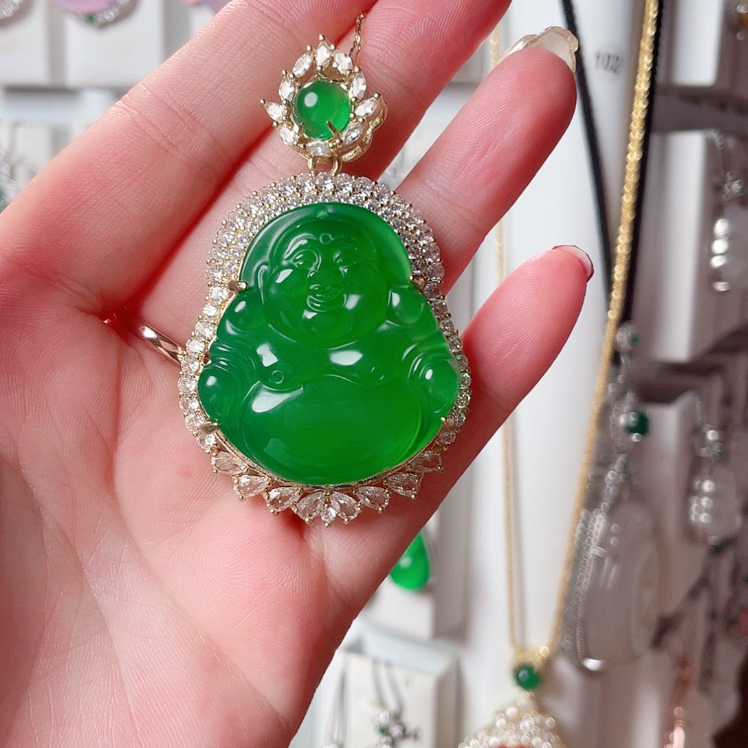 玛瑙/玉髓未镶嵌吊坠(赠链)