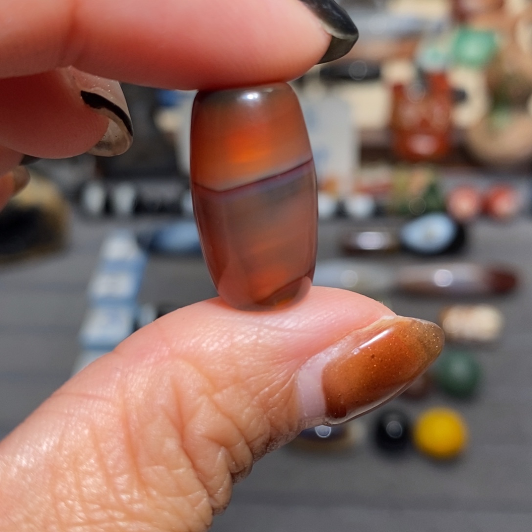 面***纱玛瑙/玉髓合金手链