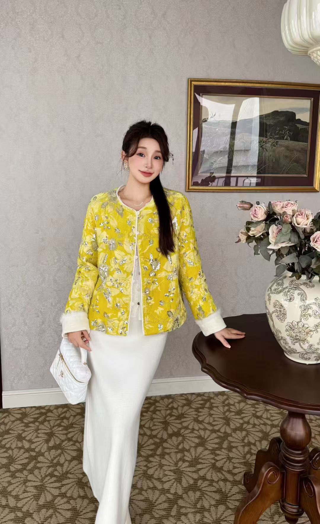 新中式女装中国风大小姐长袖甜美外套----68327