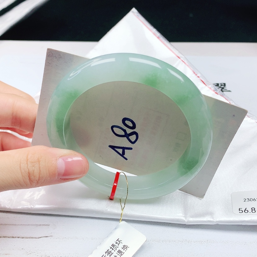 【闪购商品】翡翠手镯未镶嵌天然缅甸a货手镯56+