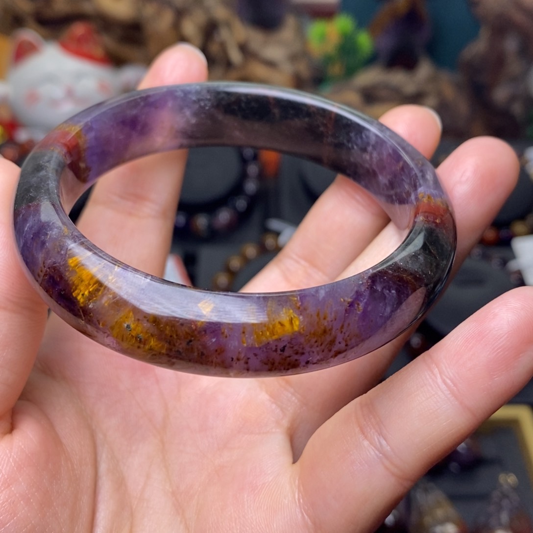 水晶A008极光四色手镯57未镶嵌l*c