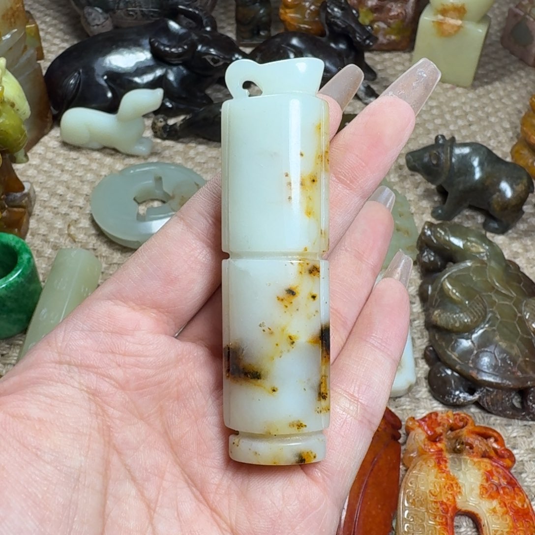 白玉菩提吊坠挂件