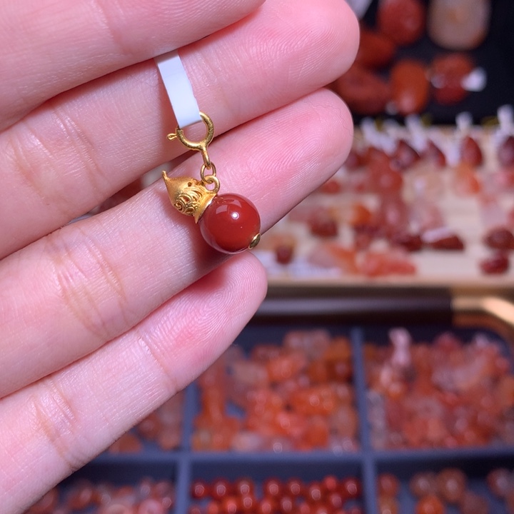 南红玛瑙未镶嵌珠宝半成品镶嵌葫芦