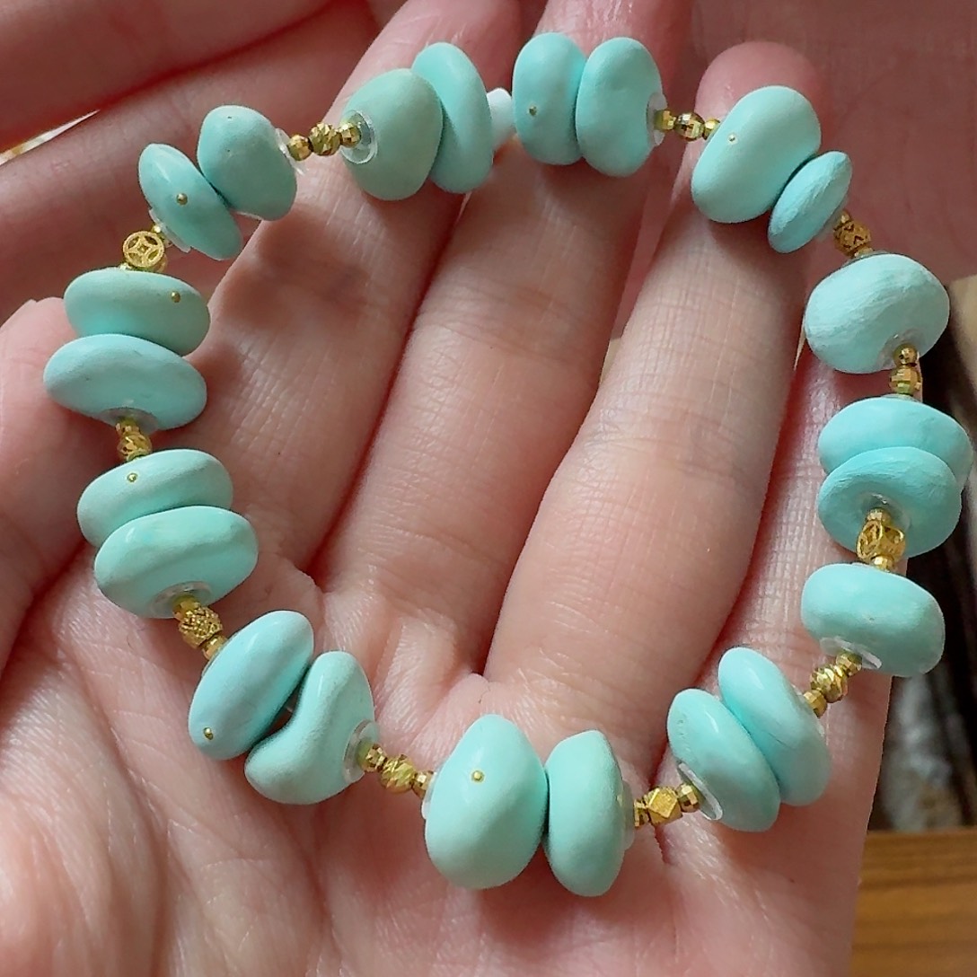 绿松石珠宝奇石18K金镶嵌