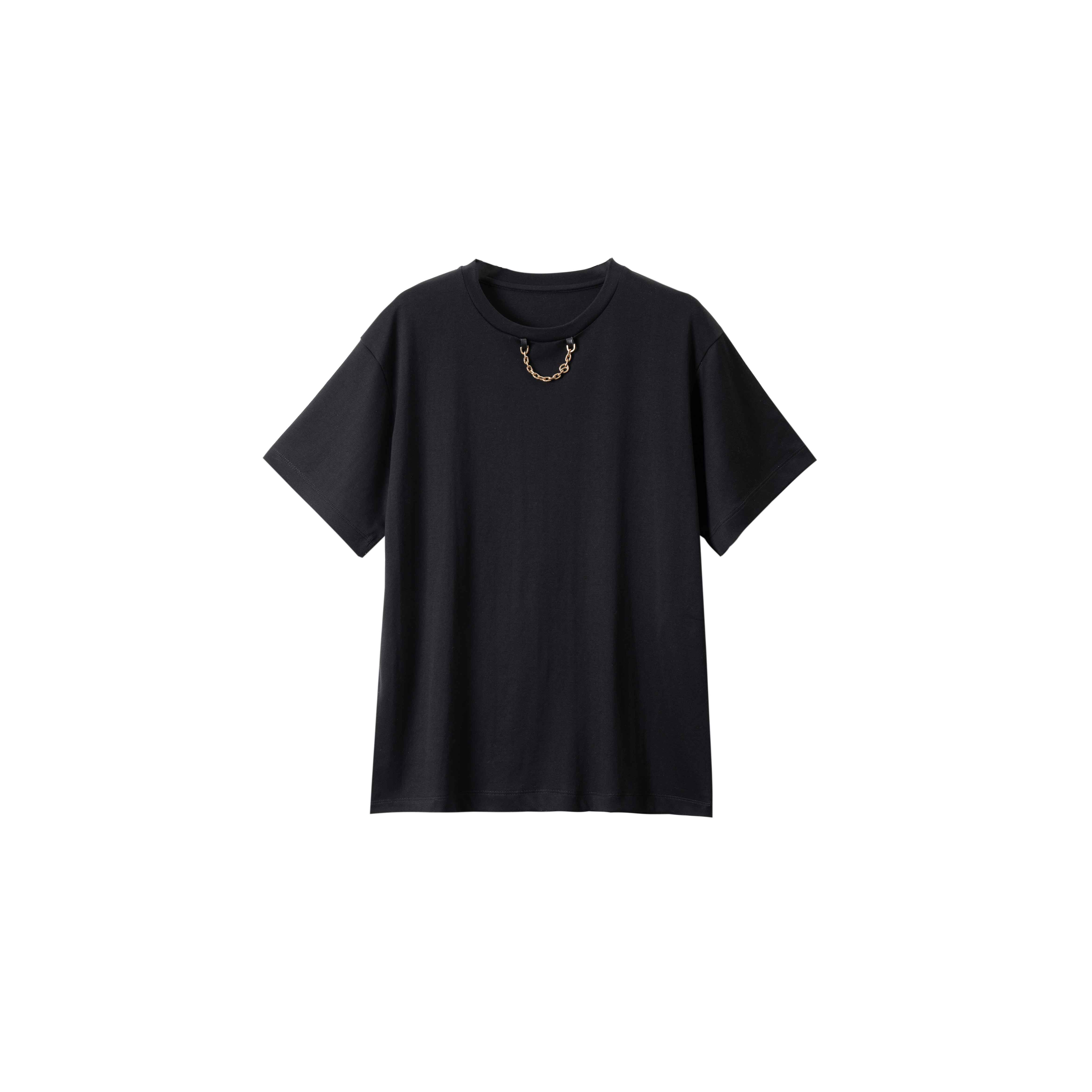 【素姐高定】黄铜链条白色T恤SMM102080