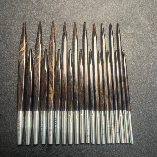 纯手工紫光檀环形方针毛衣针