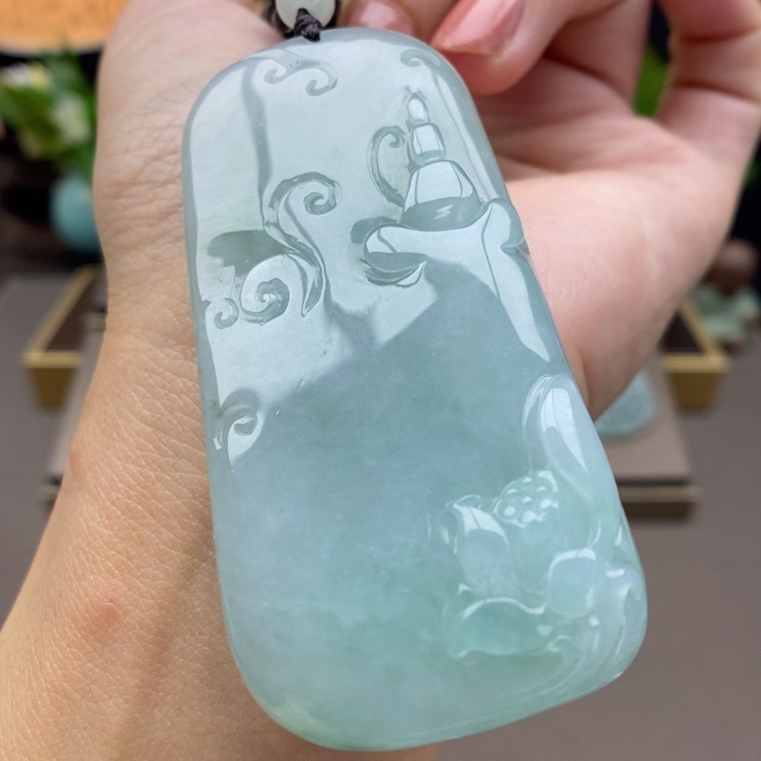 翡翠未镶嵌颈饰吊坠34