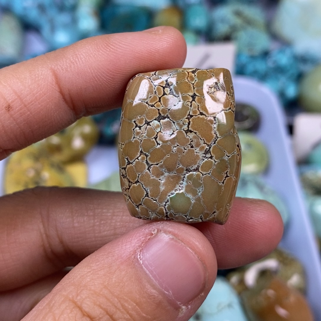 ****刘绿松石未镶嵌颈饰