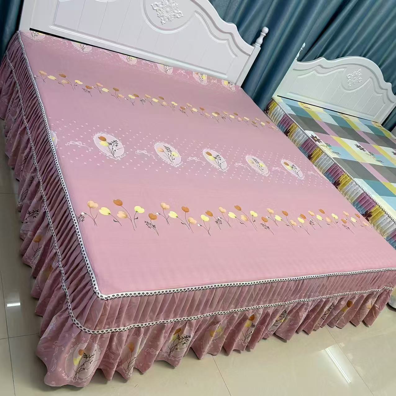金枝玉叶粉装大号48×74cm枕头套单人枕套花边床单