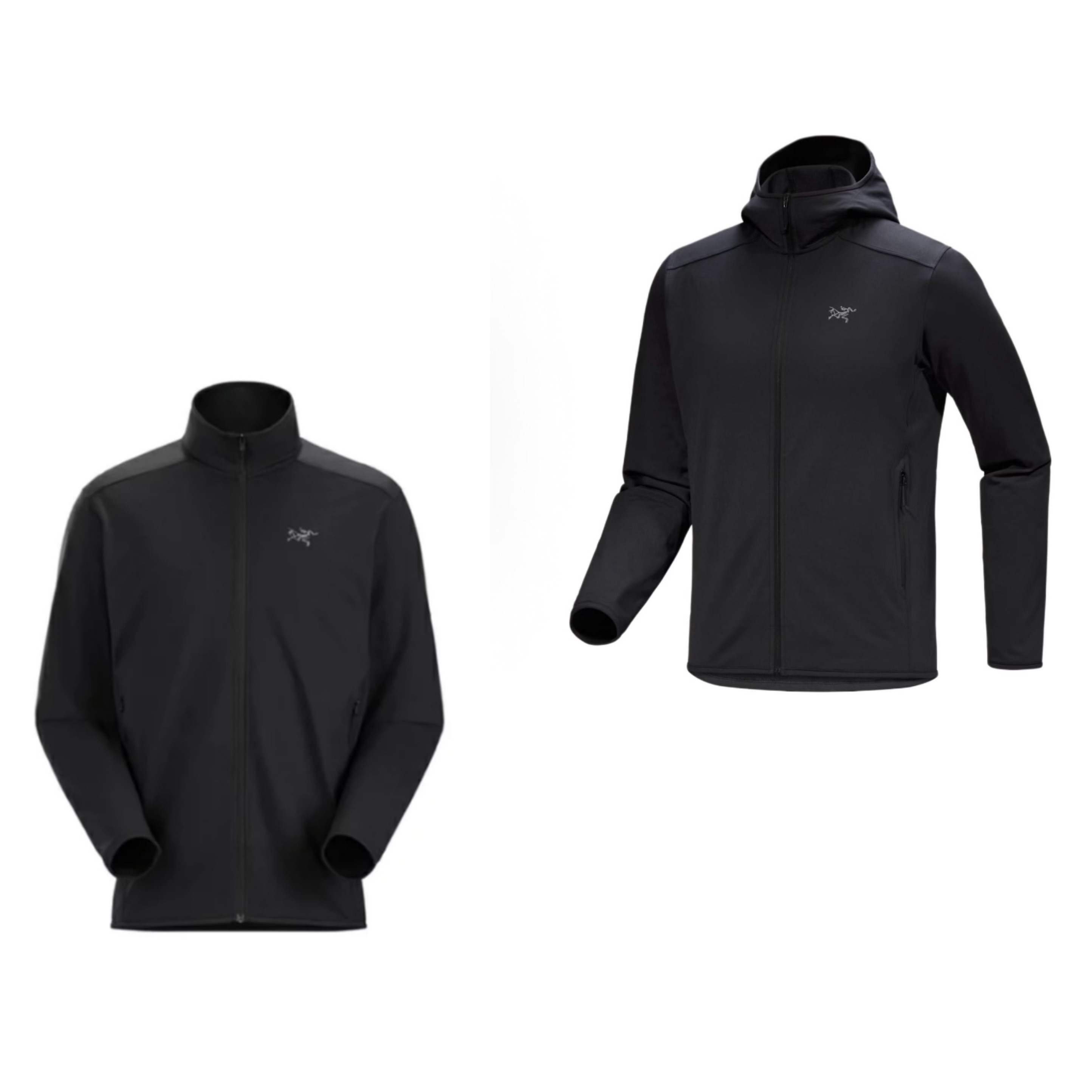 薄Arcteryx/始祖鸟 KYANITE LIGHTWEIGHT 刺绣标拉链长袖抓绒夹克