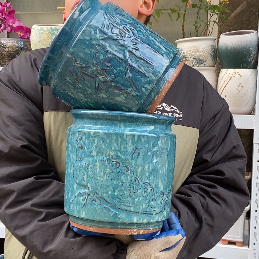 花盆紫砂口20高20处理