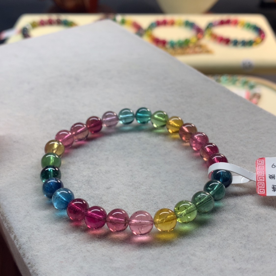 【闪购商品】未镶嵌手链碧玺荧光色标单圈7