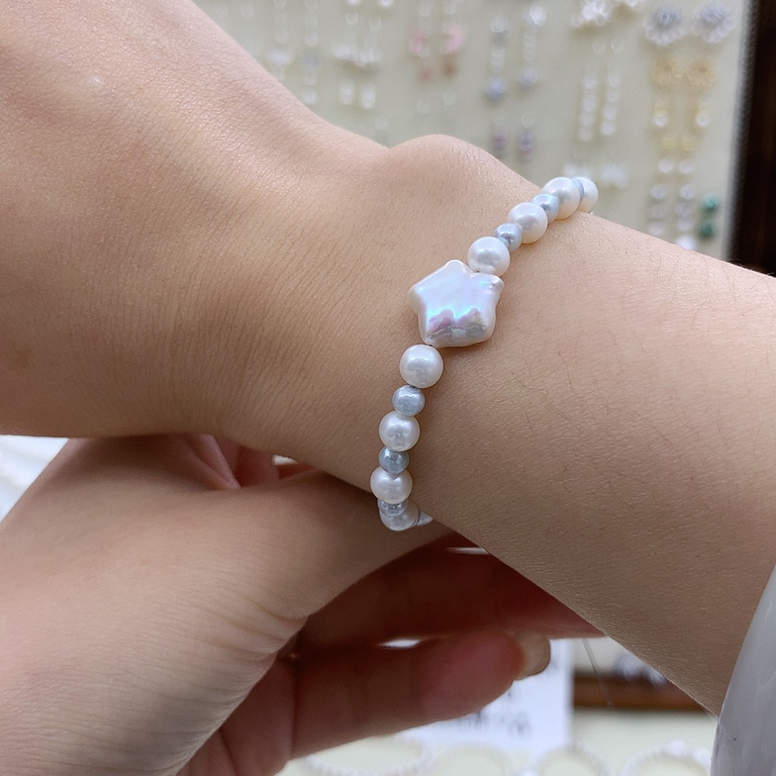 淡水珍珠耳饰银S925镶嵌