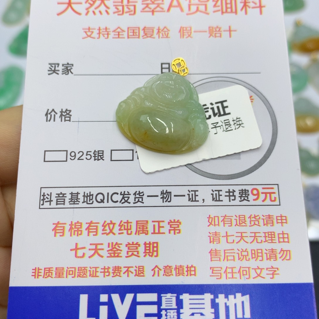 翡翠颈饰18K金镶嵌翡翠