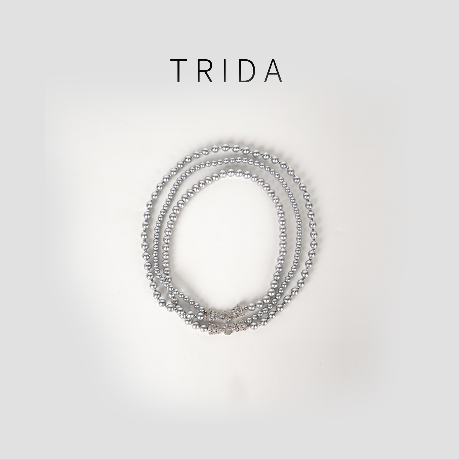 合金亚克力项链 【TRIDA】双层长款多种戴法麻色珠项链256703GH