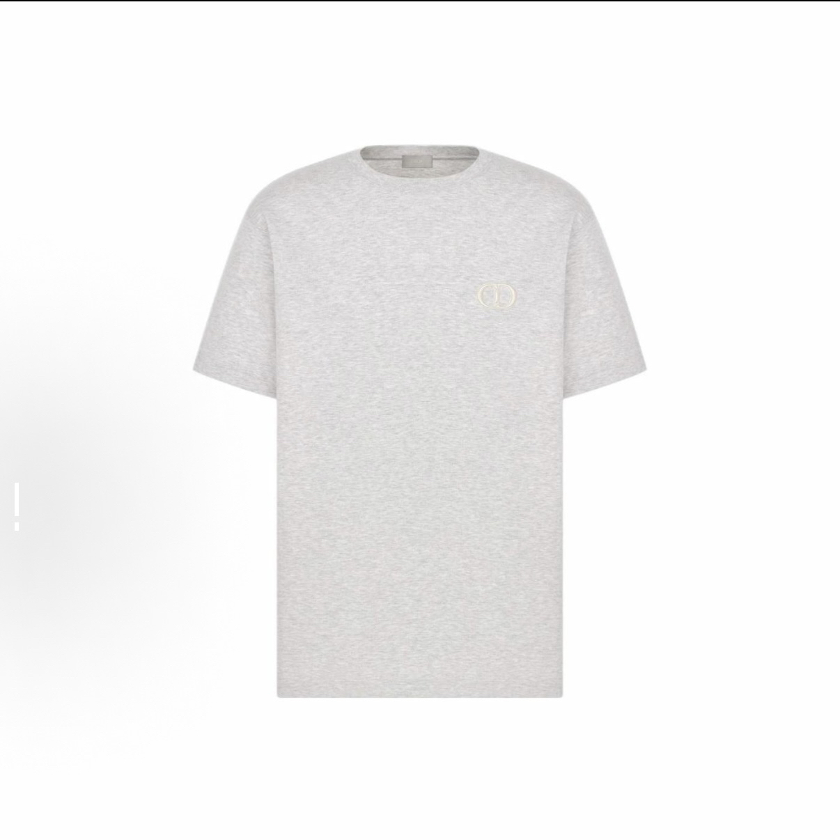 99新 DIOR/迪奥 CD Icon刺绣圆领宽松短袖 SS24T恤 男款 灰色S码